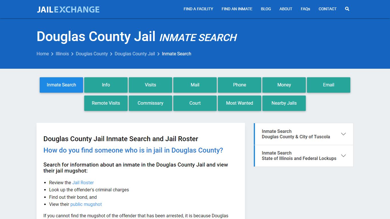 Inmate Search: Roster & Mugshots - Douglas County Jail, IL